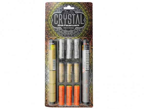 Zink Feuerwerk: CRYSTAL Sortiment - Pimp your glamour life - Kal. 15mm - 29 Teile