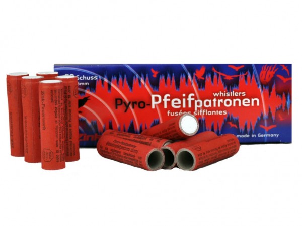 Zink Feuerwerk: Pyro-Pfeifpatronen, Whistler, Kaliber: 15 mm, 50 Teile