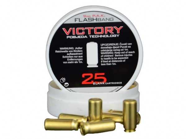 Platzpatronen Victory Flashbang Kal. 9 mm P.A.K. - Effektmunition - 25 Schuss