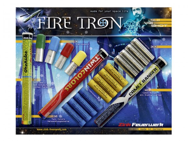 Zink Feuerwerk: Fire Tron Sortiment, Kaliber: 15 mm, 46 Teile