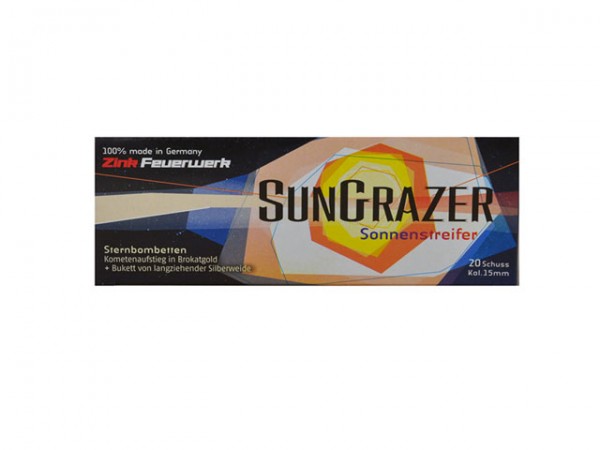 Zink Feuerwerk: SunGrazer, Sonnenstreifer , Sternbombetten, Kaliber: 15 mm, 20 Teile