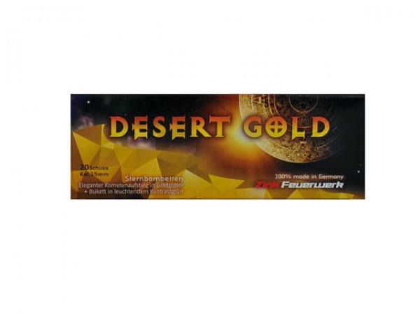 Zink Feuerwerk: Desert Gold, Sternbombetten, Kaliber: 15 mm, 20 Teile